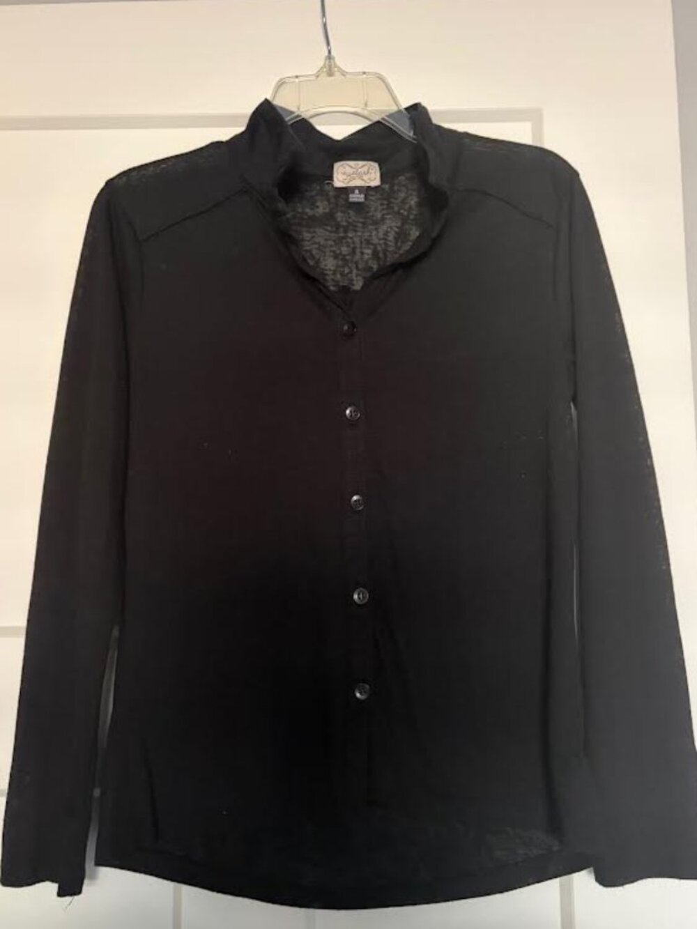 Eyelash Couture Black Blouse Size S